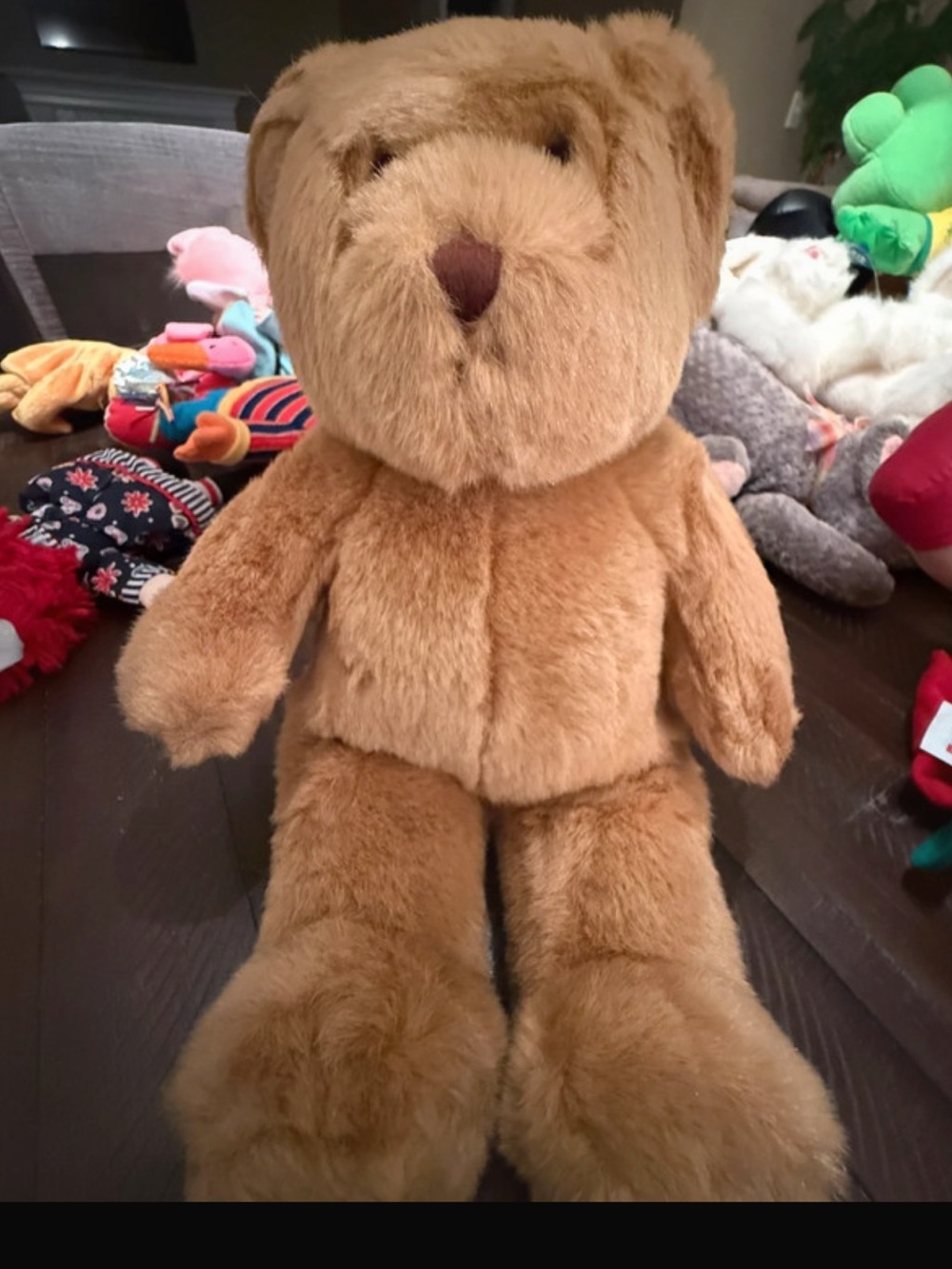 Early Build A Bear Carmel Brown Bear 14" Plush Sewn Nose
